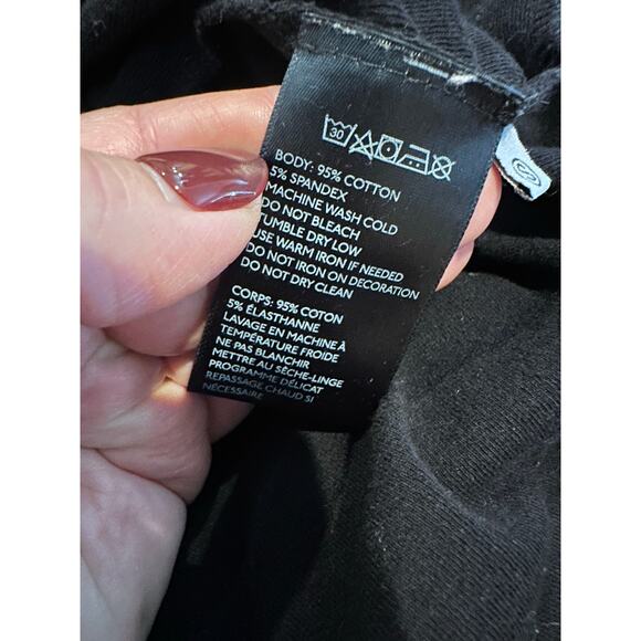 Truly Madly Deeply Cropped Cotton Tank Top Black Size S Casual Minimalist Style - Picture 5 of 7